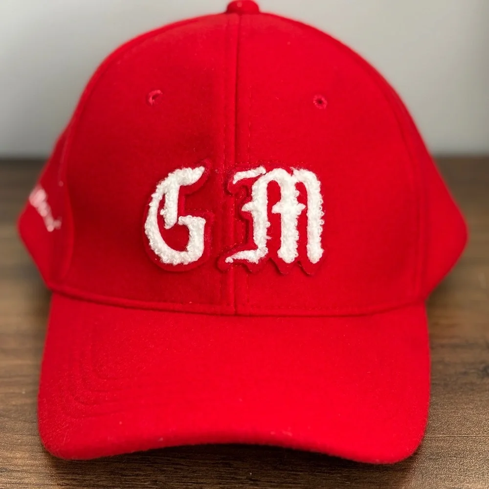 GRAND MARNIER Strapback MENS Baseball Cap Hat Felt Red Cognac Liqueur Emroidered